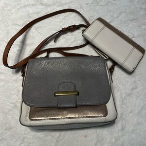 Fossil Handbag and Wallet Set
